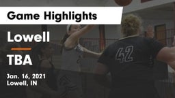 Lowell  vs TBA Game Highlights - Jan. 16, 2021
