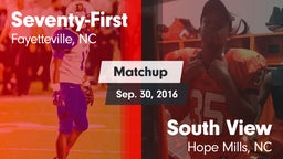 Matchup: Seventy-First High vs. South View  2016