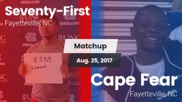 Matchup: Seventy-First High vs. Cape Fear  2017