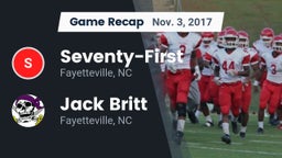 Recap: Seventy-First  vs. Jack Britt  2017