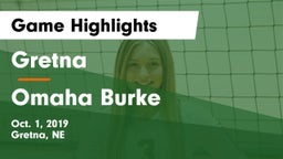 Gretna  vs Omaha Burke  Game Highlights - Oct. 1, 2019