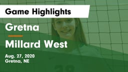 Gretna  vs Millard West  Game Highlights - Aug. 27, 2020