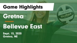 Gretna  vs Bellevue East  Game Highlights - Sept. 15, 2020