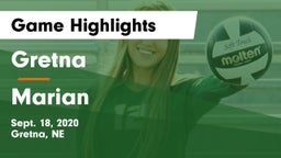 Gretna  vs Marian  Game Highlights - Sept. 18, 2020