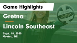 Gretna  vs Lincoln Southeast Game Highlights - Sept. 18, 2020