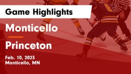 Monticello  vs Princeton  Game Highlights - Feb. 10, 2023