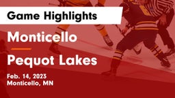 Monticello  vs Pequot Lakes  Game Highlights - Feb. 14, 2023