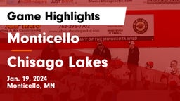 Monticello  vs Chisago Lakes  Game Highlights - Jan. 19, 2024