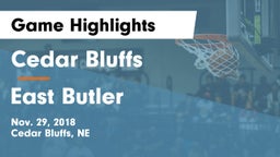 Cedar Bluffs  vs East Butler  Game Highlights - Nov. 29, 2018