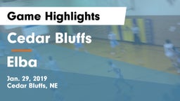 Cedar Bluffs  vs Elba  Game Highlights - Jan. 29, 2019