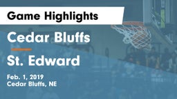 Cedar Bluffs  vs St. Edward Game Highlights - Feb. 1, 2019