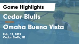 Cedar Bluffs  vs Omaha Buena Vista  Game Highlights - Feb. 13, 2023