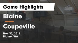 Blaine  vs Coupeville  Game Highlights - Nov 30, 2016