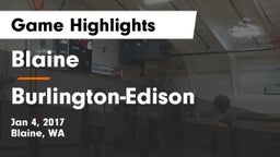 Blaine  vs Burlington-Edison  Game Highlights - Jan 4, 2017