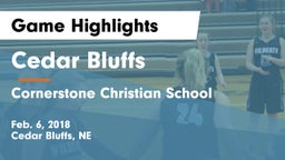Cedar Bluffs  vs Cornerstone Christian School Game Highlights - Feb. 6, 2018