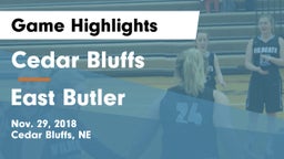 Cedar Bluffs  vs East Butler  Game Highlights - Nov. 29, 2018