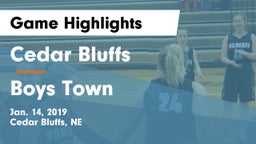 Cedar Bluffs  vs Boys Town  Game Highlights - Jan. 14, 2019