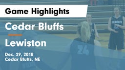 Cedar Bluffs  vs Lewiston  Game Highlights - Dec. 29, 2018