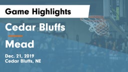 Cedar Bluffs  vs Mead  Game Highlights - Dec. 21, 2019