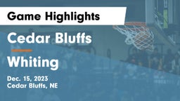 Cedar Bluffs  vs Whiting Game Highlights - Dec. 15, 2023