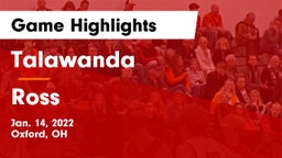 Talawanda  vs Ross  Game Highlights - Jan. 14, 2022