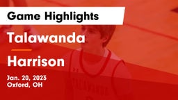 Talawanda  vs Harrison  Game Highlights - Jan. 20, 2023