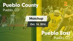 Matchup: Pueblo County High vs. Pueblo East  2016