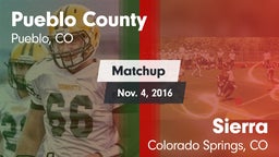 Matchup: Pueblo County High vs. Sierra  2016