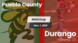 Matchup: Pueblo County High vs. Durango  2019