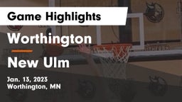 Worthington  vs New Ulm  Game Highlights - Jan. 13, 2023