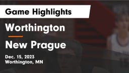 Worthington  vs New Prague  Game Highlights - Dec. 15, 2023