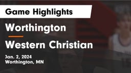 Worthington  vs Western Christian  Game Highlights - Jan. 2, 2024