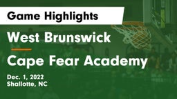 West Brunswick  vs Cape Fear Academy  Game Highlights - Dec. 1, 2022