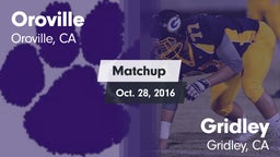 Matchup: Oroville  vs. Gridley  2016