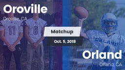 Matchup: Oroville  vs. Orland  2018