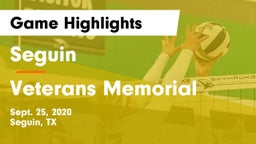 Seguin  vs Veterans Memorial Game Highlights - Sept. 25, 2020