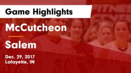 McCutcheon  vs Salem  Game Highlights - Dec. 29, 2017