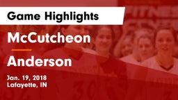 McCutcheon  vs Anderson  Game Highlights - Jan. 19, 2018