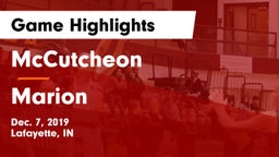 McCutcheon  vs Marion  Game Highlights - Dec. 7, 2019