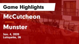 McCutcheon  vs Munster  Game Highlights - Jan. 4, 2020