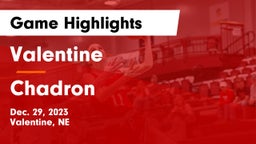 Valentine  vs Chadron  Game Highlights - Dec. 29, 2023