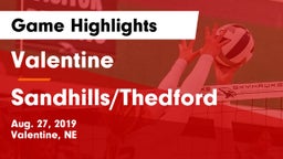 Valentine  vs Sandhills/Thedford Game Highlights - Aug. 27, 2019