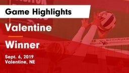 Valentine  vs Winner  Game Highlights - Sept. 6, 2019