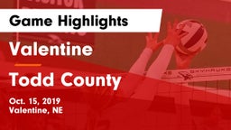 Valentine  vs Todd County  Game Highlights - Oct. 15, 2019