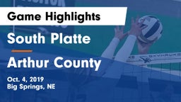 South Platte  vs Arthur County Game Highlights - Oct. 4, 2019