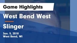 West Bend West  vs Slinger  Game Highlights - Jan. 5, 2018