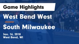 West Bend West  vs South Milwaukee  Game Highlights - Jan. 16, 2018