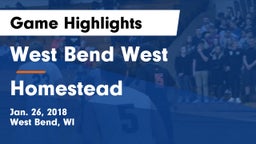 West Bend West  vs Homestead  Game Highlights - Jan. 26, 2018