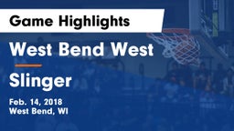 West Bend West  vs Slinger  Game Highlights - Feb. 14, 2018