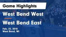 West Bend West  vs West Bend East  Game Highlights - Feb. 22, 2018